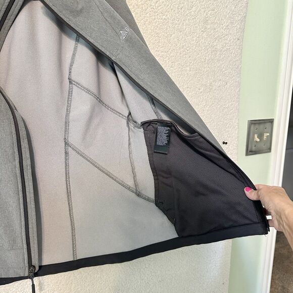 The North Face Windwall Jacket Adult Womens Med.  Gray Full Zip Mock Neck Casual - Picture 11 of 16